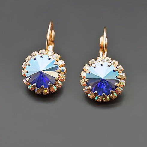 Auskari "Klaris IX (Sapphire Shimmer)" ar Swarovski™ kristāliem